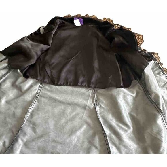 CYKXTEES Creative Brand Corset Blouse Sheer Sleeves Velvet Collar Long Tail - Picture 11 of 16